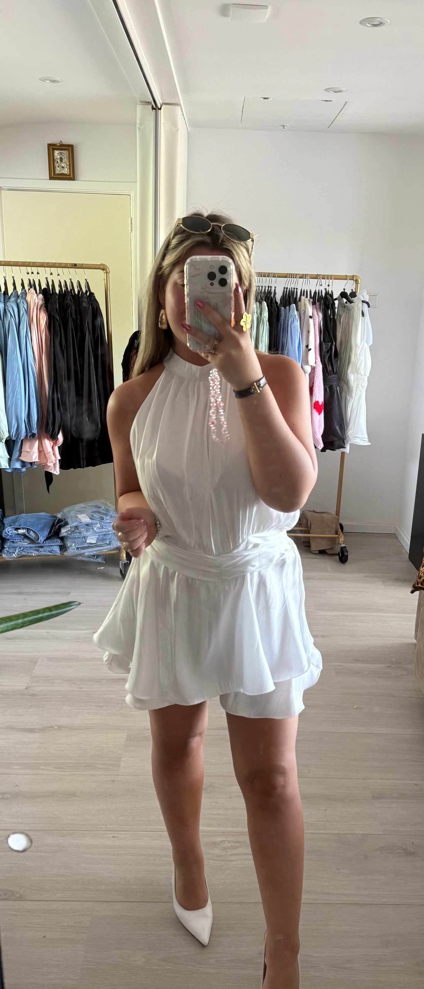 Isla Glow Playsuit - White