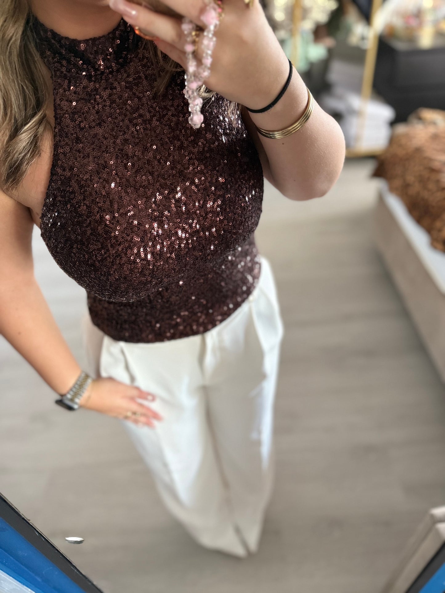 Sparkle Muse Top - Bruin