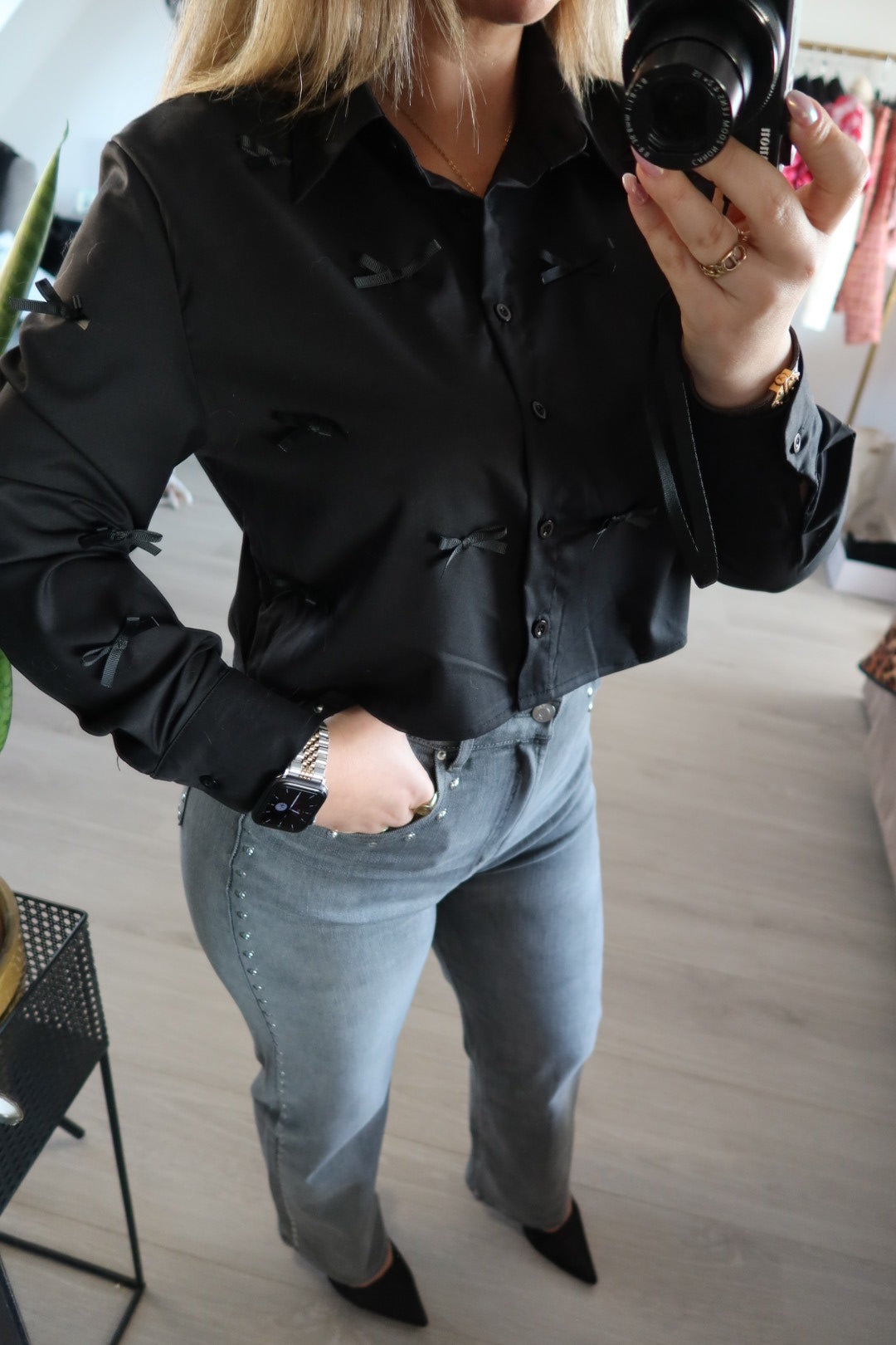 Bluzka Bella Bow - czarna