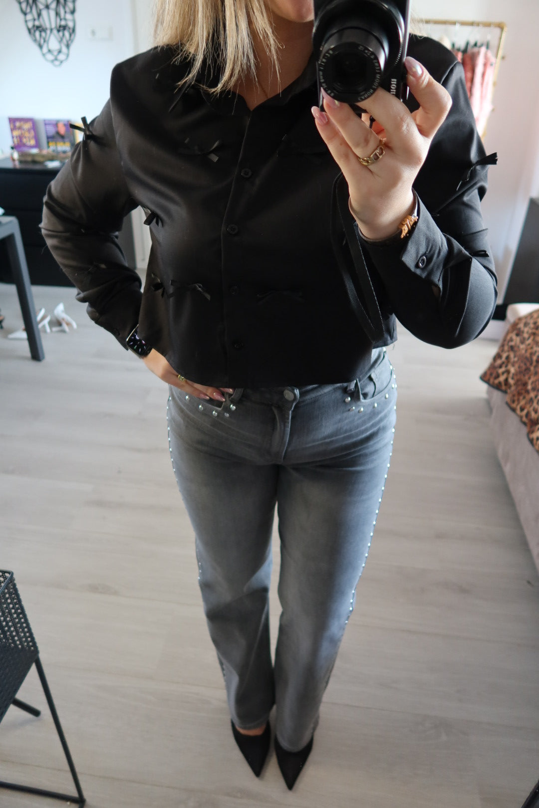 Bluzka Bella Bow - czarna
