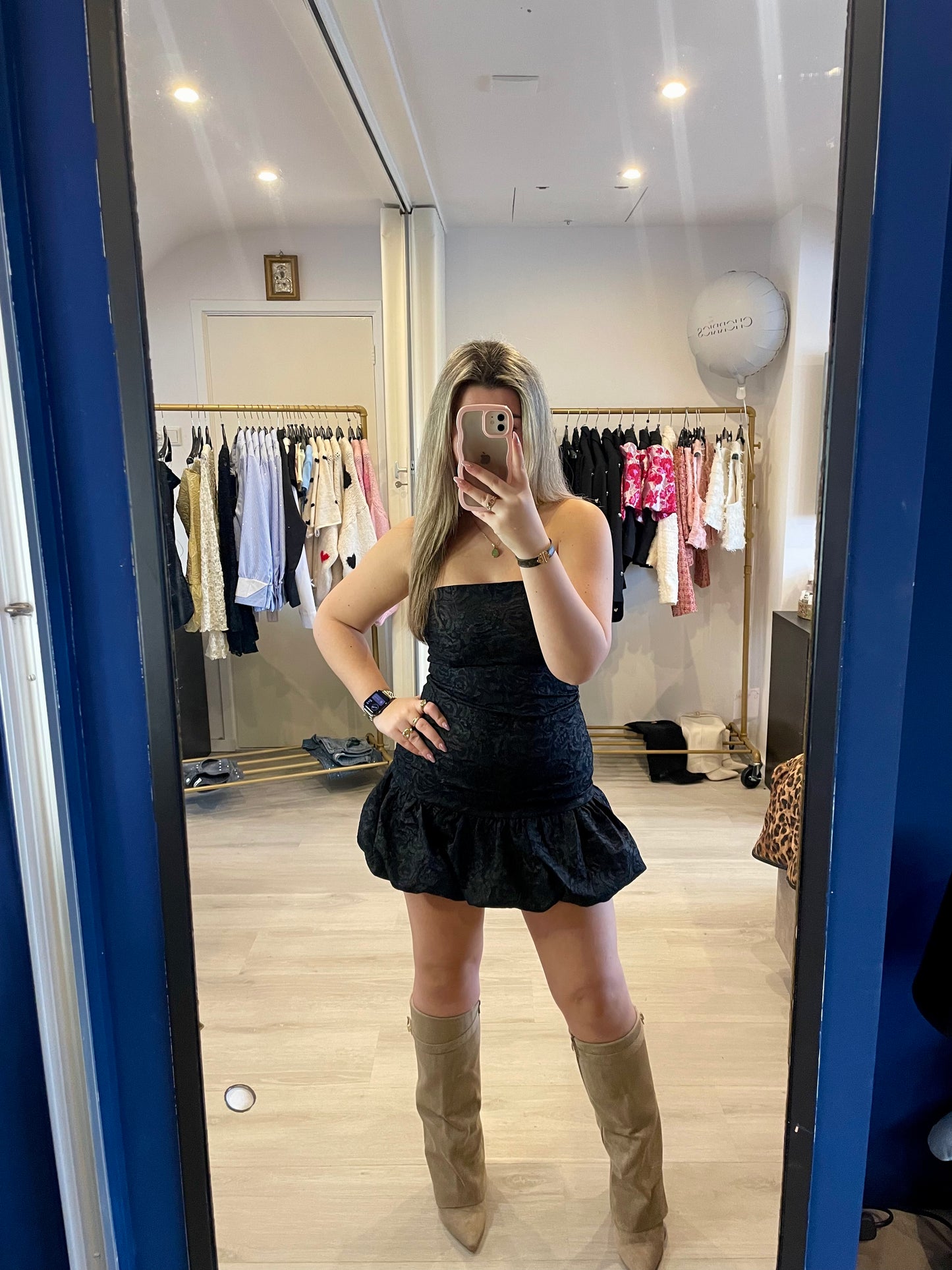Floral Crush Dress - Black