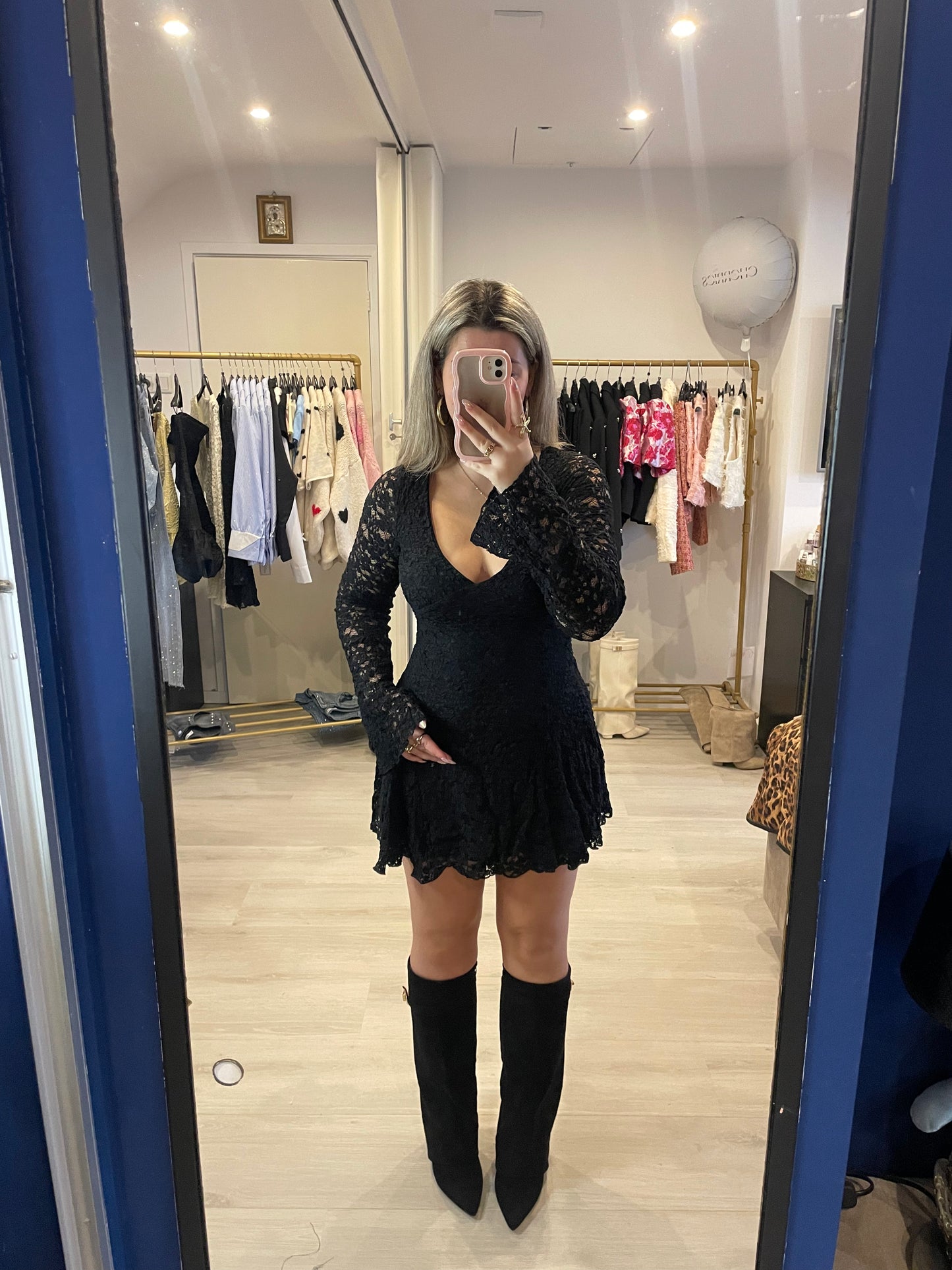 Luna Lace Dress - Zwart