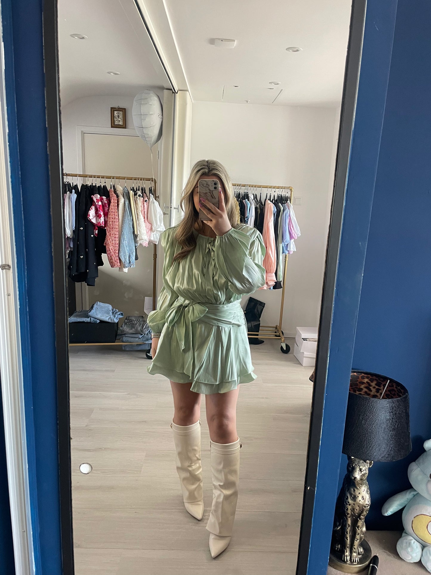 Luxe Satin Dress - Mintgroen