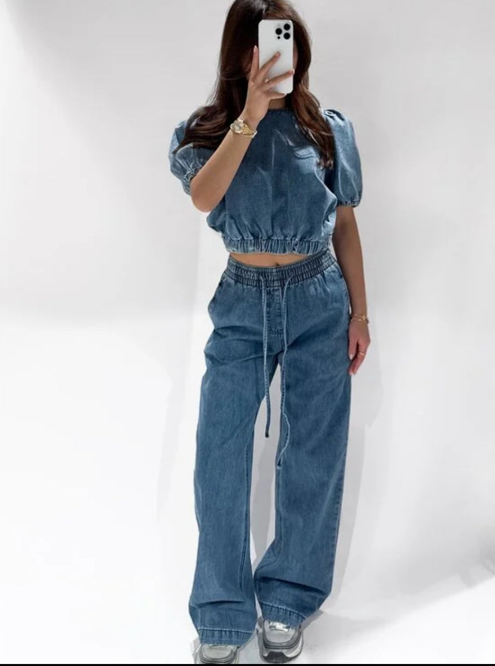 Denim Dream Wide Leg Pants - Blauw