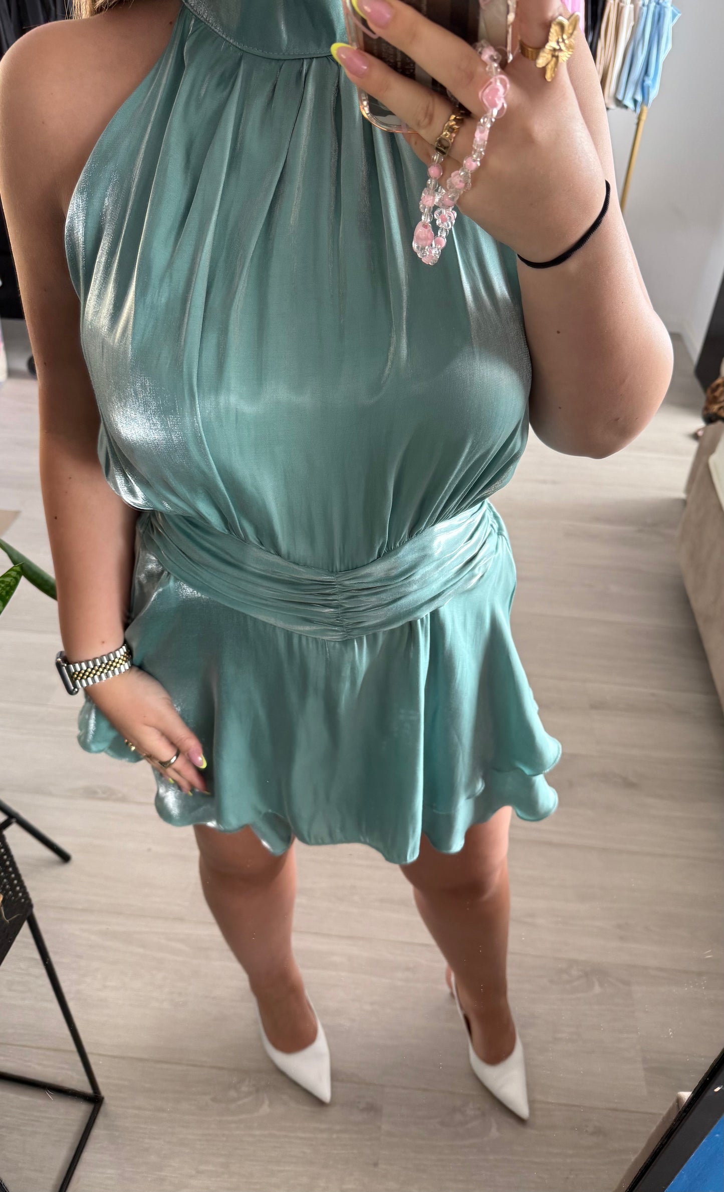 Ruffle Me Up Playsuit - Turquoise