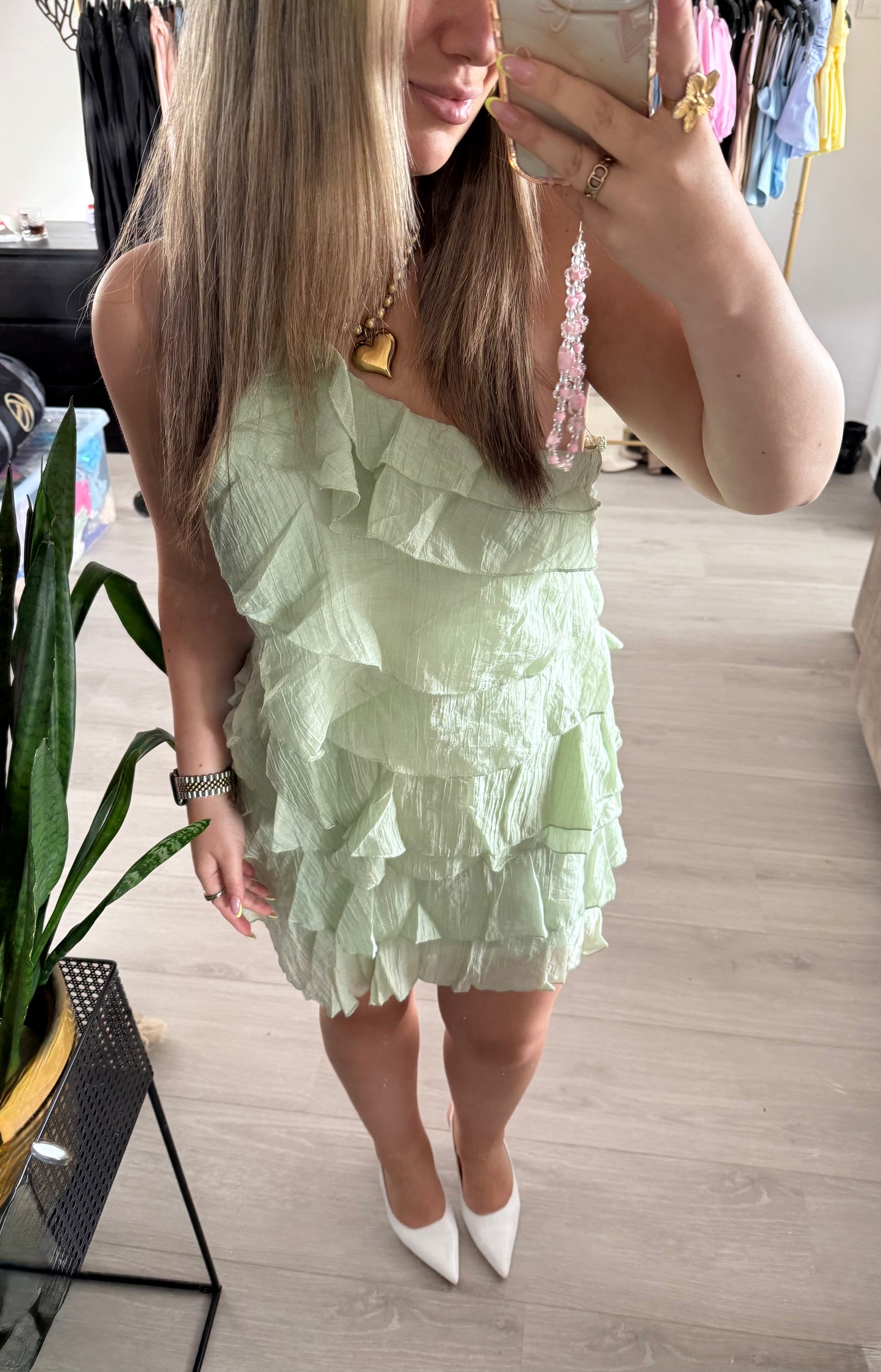 Ruffle Crush Dress - Mintgroen