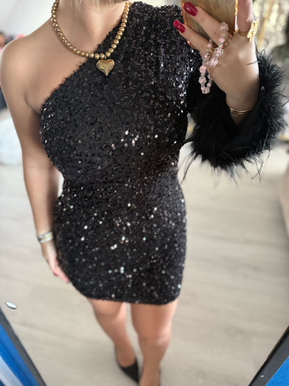 Midnight Feather Dress