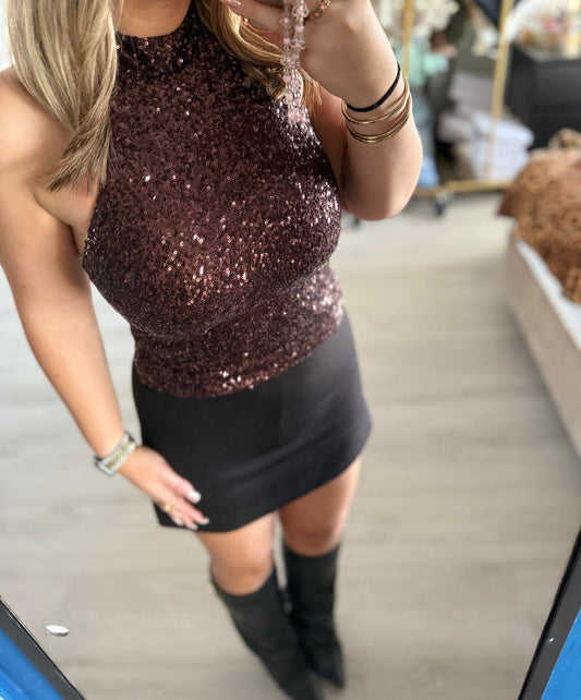 Sparkle Muse Top - Bruin