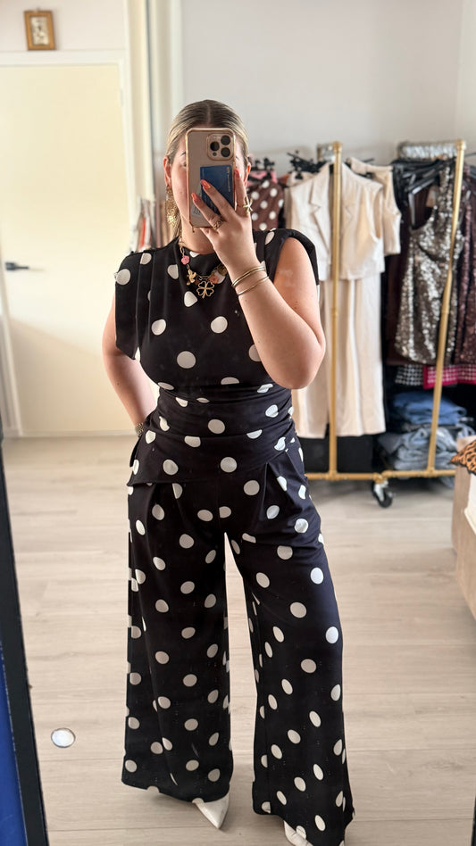The Muse Polka Dot Set - Navy