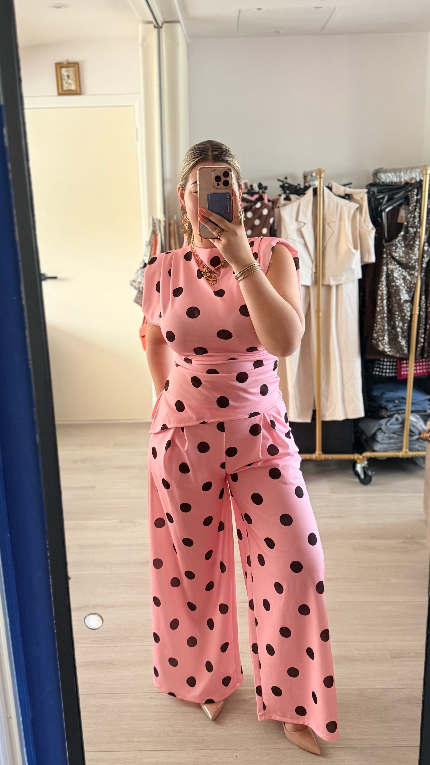 The Muse Polka Dot Set - Pink