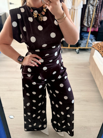 The Muse Polka Dot Set - Navy