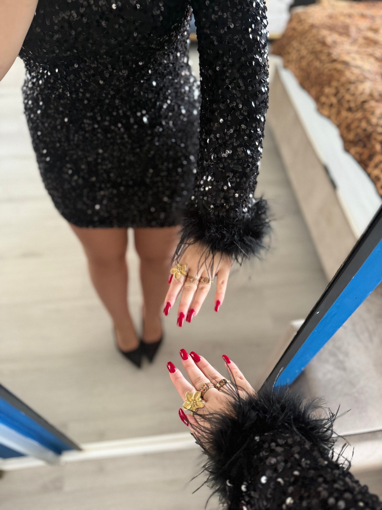 Midnight Feather Dress