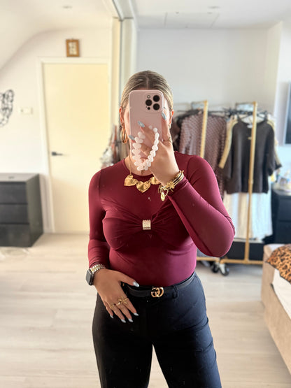 Bordeaux Crystal Mesh Body