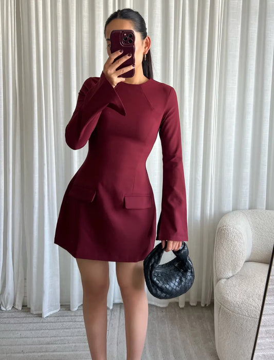 Milano Dress - Bordeaux