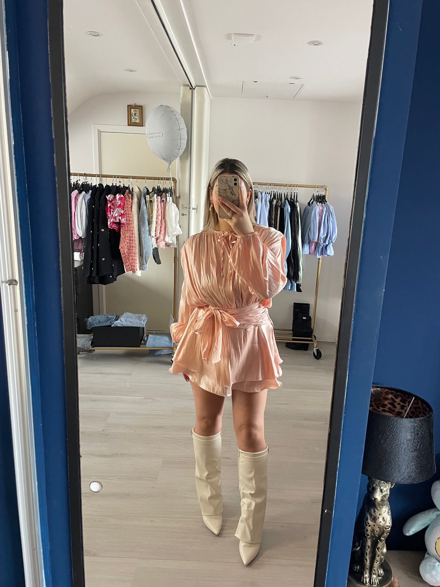 Luxe Satin Dress - Roze
