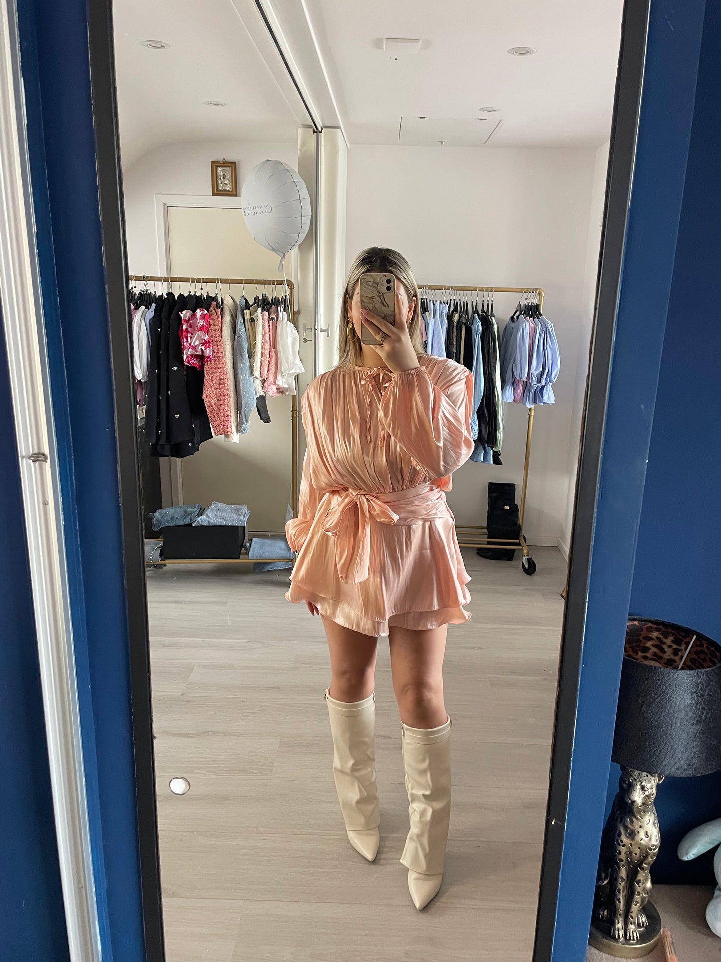 Luxe Satin Dress - Roze