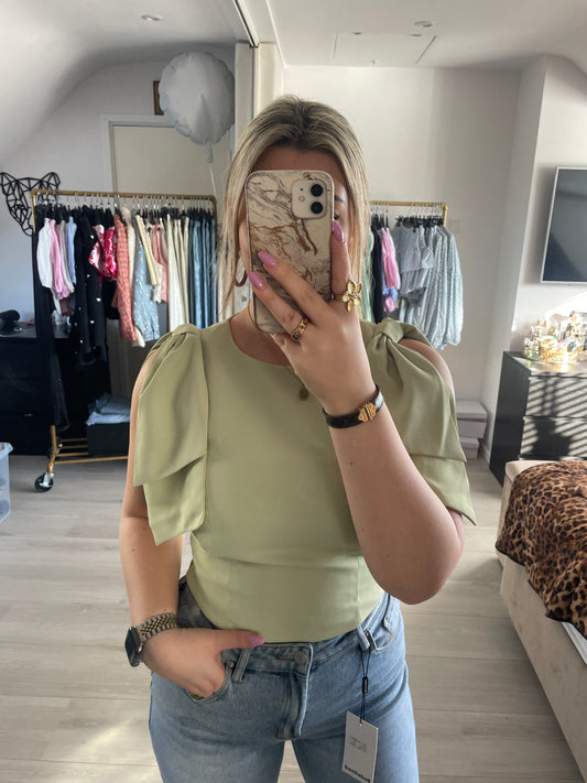Serena Bow Top - Groen