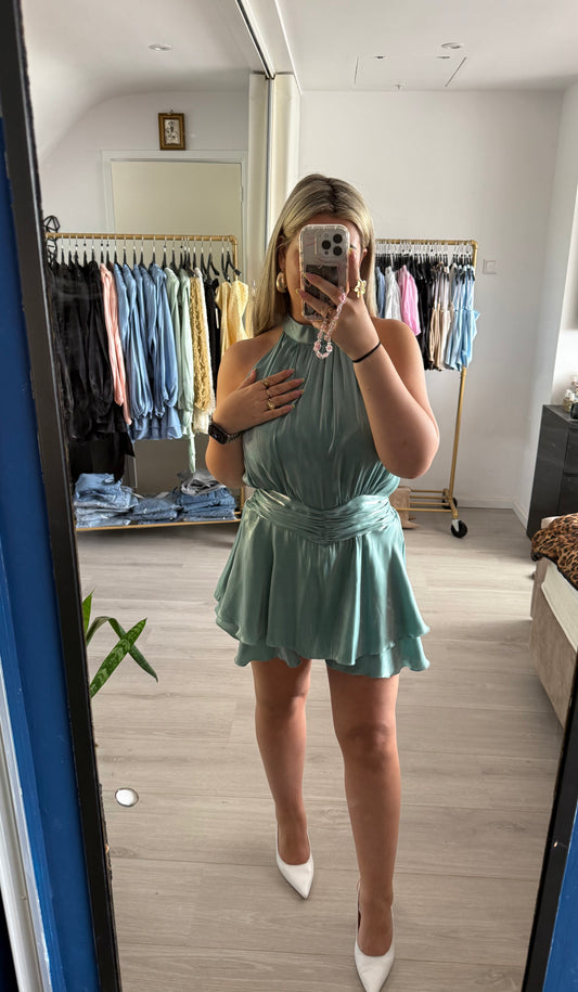 Ruffle Me Up Playsuit - Turquoise