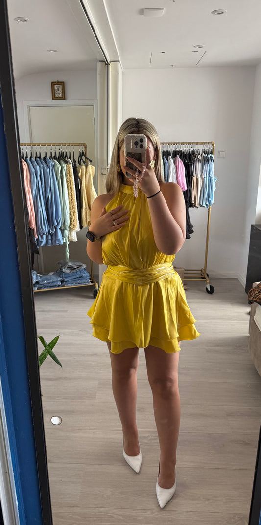 Ruffle Me Up Playsuit - Geel