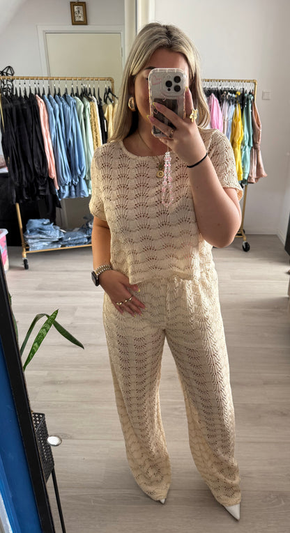 Ibiza Lurex Set – Beige